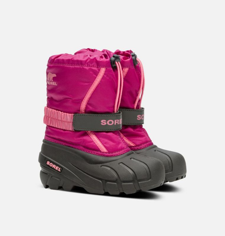 Botas Nieve Sorel Niños - Childrens Flurry™ Rosas/Negras - 64082-GDSZ